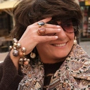 Bransoletka ze szklanymi perłami w odcieniach mokka. KAWOWA KIŚĆ