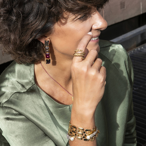 ES SOLO EL AMANECER. Pulsera de cadena ancha