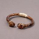 Emaliowana bransoletka z dwiema głowami jaguarów. W CZTERY OCZY