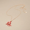 Naszyjnik z zawieszką a la czerwony koralowiec. CZERWIEŃ ODWAGI