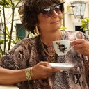 Złoty naszyjnik z zawieszką z turkusowym kamieniem. CASTEL DELL OVO