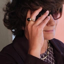 Naszyjnik z ciemnych jaspisów i koralików ze sztrasu. SŁOŃCE I CIEŃ