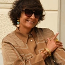 Pozłacana bransoletka z ogniw emaliowanych na brąz. JESIENNY PARIS