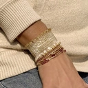 Szeroka bransoletka ręcznie tkana z paciorków Miyuki. PLAZA DE TOROS