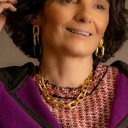 Naszyjnik typu choker z grubego złotego łańcucha. TI AMO