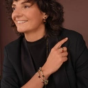 Pozłacane kolczyki z trzema kryształkami i koralikami. KASKADA BLASKU