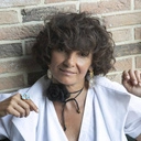 Regulowany czarny choker na tasiemce z różą z organzy. CZARNY KWIAT