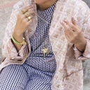 Długi pozłacany naszyjnik z kolorowymi cyrkoniami. ZABAWNY