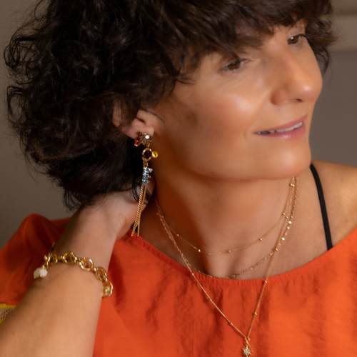 CORAZÓN DE CARAMELO. Pulsera con colgante con corazón