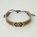 Wąska bransoletka ręcznie tkana z paciorków Miyuki. FLAMENCO