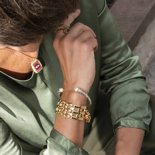 ES SOLO EL AMANECER. Pulsera de cadena ancha