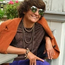 Naszyjnik ze szklanych pereł Majorka w kolorze mokka. KASKADA KAWY