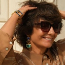 Pozłacana bransoletka z ogniw emaliowanych na granat. MILANO NOCĄ