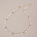 Naszyjnik z łańcuszka ozdobiony cyrkoniami. LEKKI