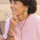 Lekkie wiszące kolczyki kwiaty z pozłacanego drucika. SŁONECZNA BRAZYLIA