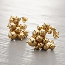 Urocze kolczyki na kółkach z pozłacanymi kuleczkami. BOTTICELLI 