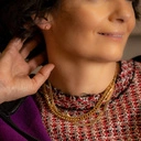 Krótki pozłacany naszyjnik z wężowego łańcuszka. MÓJ CZAS