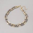 Krótki dwukolorowy naszyjnik łańcuch. PANI FINANSISTKA