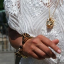 Pozłacana bransoletka z głowami zebr z cyrkoniami. DUŻE ZEBRANIE