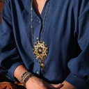 Wąska bransoletka z paciorków MiyukI ze szlaczkiem. NOCNA SONATA