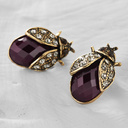 Skarabeusze w czerwieniach. Kolczyki wkrętki