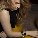 Bransoletka łańcuch z zawieszką czarnym sercem. BO KOCHAM SIEBIE