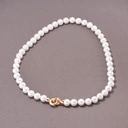 Naszyjnik ze szklanych pereł Majorka ze złotym zapięciem. CHWILA NA ZAWSZE