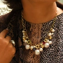 Naszyjnik ze szklanymi perłami Majorka w różnych odcieniach. MARZY MI SIĘ