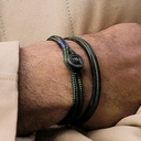 LA SELVA. Pulsera verde para hombre