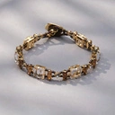 Bransoletka z koralików w złocie z kryształami BRAZYLIJSKIE KOLORY