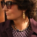 Naszyjnik z kobaltowymi sodalitami i cyrkoniami. LA SEINE BLEUE