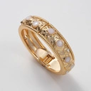 Pozłacana bransoletka z perłową emalią i cyrkoniami. BAROKOWA ALKOWA