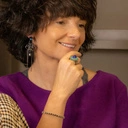 Posrebrzana bransoletka z szarych kryształków i koralików. NA MIŁY DZIEŃ