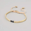 Bransoletka ze złotych i czarnych paciorków Miyuki. ZŁOTY ZMIERZCH