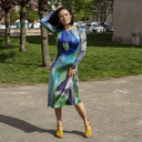 GÓTICO. Pendientes de flores en colores negros