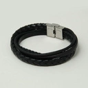 Męska bransoletka ze skóry ze stalowym zapięciem. ZBROJNY DUCH