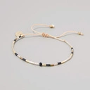 Bransoletka z paciorków Miyuki z akcentem z onyksu. HARMONIA PIĘKNA