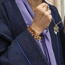 Wisiorek z cytrynem i koralikami z masy perłowej. AROMAT CARURU