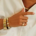 Bransoletka z posrebrzanych i pozłacanych elementów. PLACE VENDOME