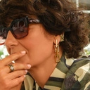 Pozłacane kolczyki w formie prostokątów z kryształami. TWÓJ CZAS NA BIS