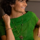 Bransoletka z koralików, z perłami i kryształami. DLA MAMY