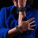 Zaciskana bransoletka z łańcuszkiem i kryształkami. ZAWSZE JEST PLAN B