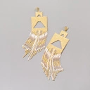 Kolczyki wiszące ręcznie tkane z koralików Miyuki. KASKADA ŚWIATŁA