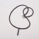 Męski naszyjnik z lawy z zawieszką do personalizacji. EKSPLOZJA