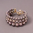 Bransoletka ze szklanych pereł Majorka w kolorze mokka. PRZYPŁYW MOCY