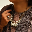 Naszyjnik ze szklanymi perłami Majorka w różnych odcieniach. WSZYSTKO ALBO NIC