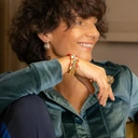 Ponadczasowe kolczyki z dużymi perłami i granatami. PERŁA I GRANATY