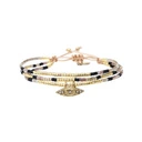 Bransoletka z paciorków Miyuki, z ozdobną zawieszką. PARYSKA DAMA