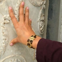 Bransoletka z paciorków Miyuki z motywem panterki. AGNES