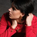 Okazały naszyjnik z łańcucha z dekorem. KŁÓDKA NA SZCZĘŚCIE